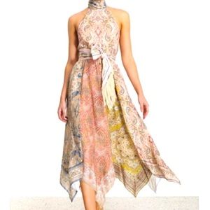 ZIMMERMANN Freja paisley handkerchief halter midi dress (Z3) PRICE IS FIRM
